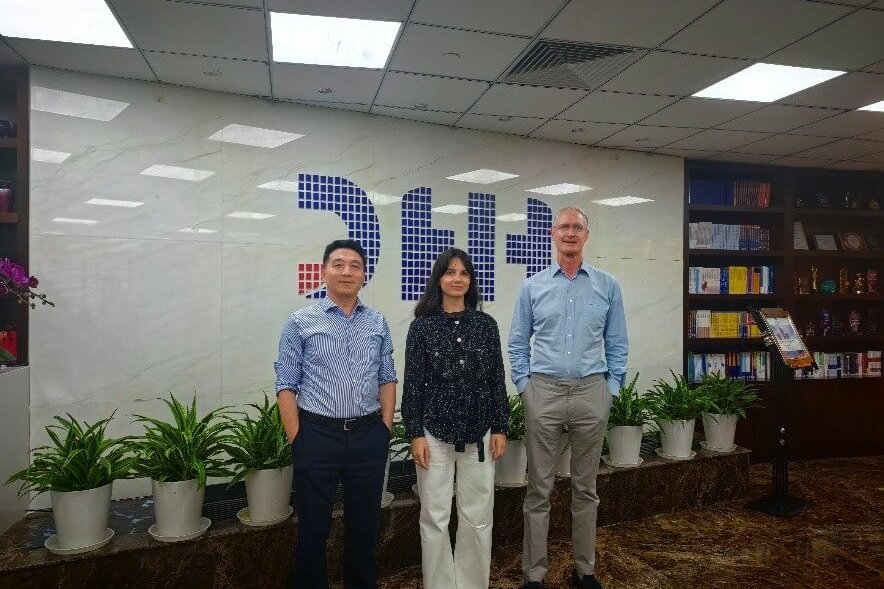 from left to right: Mr. Liu, Lucija Daolio, Klaus Oblin in the Beijing office of DHH Law Firm